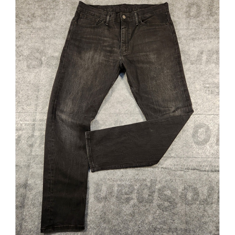 Levi Jeans Mens 36x29‎ Black 512 Slim Tapered Mid Rise USA CowBoy